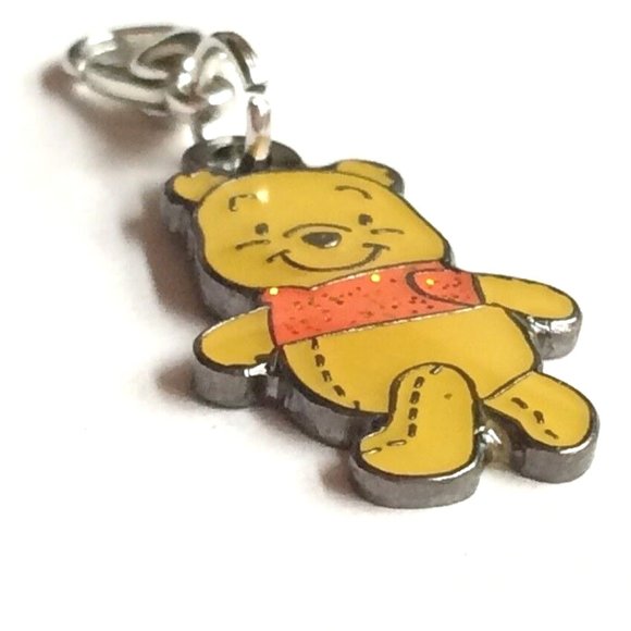 Vintage Disney Winnie the Pooh Charm Zipper Pull Clip On For Bracelet Purse - Picture 2 of 10